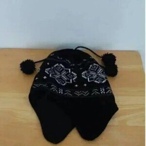 Fleece Lined Pom Pom Winter Hat